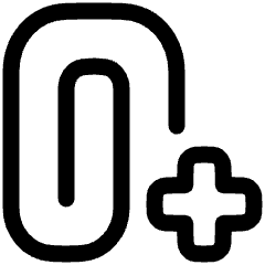 Attach File Add Icon from Plump Line Set