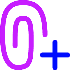 Attach File Add Icon from Flex Neon Set