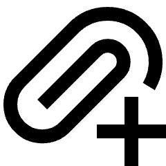 Attach File Add Icon from Sharp Line Set