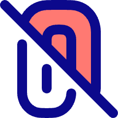 Attach File Off Icon from Plump Pop Set