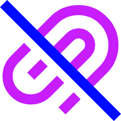 Attach File Off Icon from Sharp Neon Set