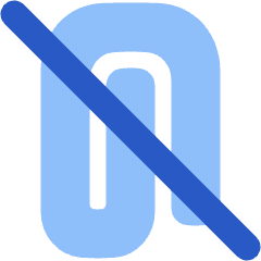 Attach File Off Icon from Plump Flat Set