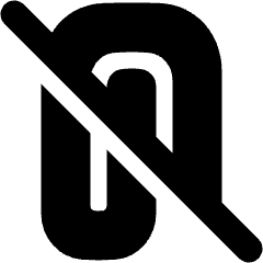 Attach File Off Icon from Plump Solid Set