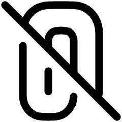 Attach File Off Icon from Plump Line Set