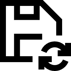 Auto Save Backup Icon from Sharp Line Set