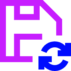 Auto Save Backup Icon from Sharp Neon Set