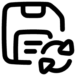 Auto Save Backup Icon from Plump Line Set