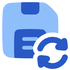 Auto Save Backup Icon from Plump Flat Set