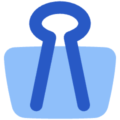 Binder Clip Icon from Plump Flat Set