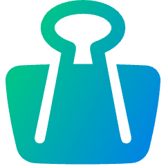 Binder Clip Icon from Plump Gradient Set