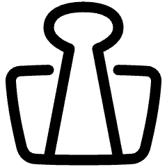 Binder Clip Icon from Plump Line Set