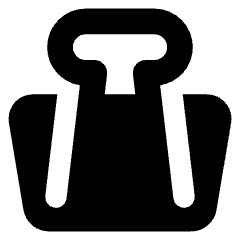 Binder Clip Icon from Core Solid Set