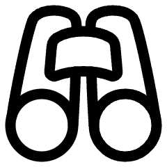 Binoculars Icon from Plump Line Set