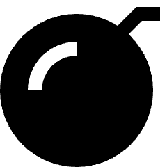 Bomb Icon from Sharp Solid Set