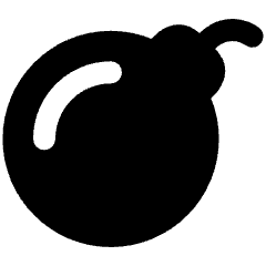 Bomb Icon from Plump Solid Set