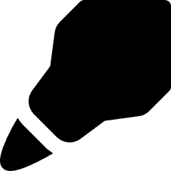 Brush Pen Tip Diagonal Icon from Flex Solid Set