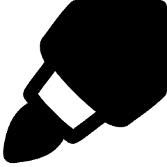 Brush Pen Tip Diagonal Icon from Plump Remix Set