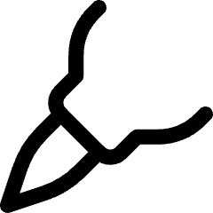 Brush Pen Tip Diagonal Icon from Core Line Set