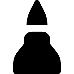 Brush Pen Tip Vertical Icon from Core Solid Set