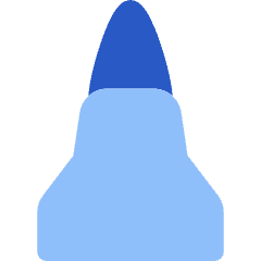 Brush Pen Tip Vertical Icon from Flex Flat Set