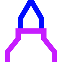 Brush Pen Tip Vertical Icon from Sharp Neon Set