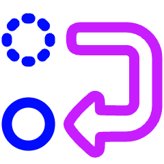 Changelog Replace Sort Move Down Icon from Plump Neon Set