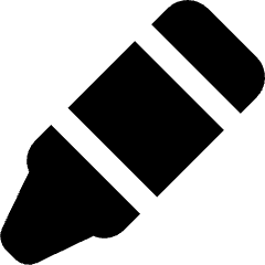 Crayon Diagonal Icon from Core Solid Set