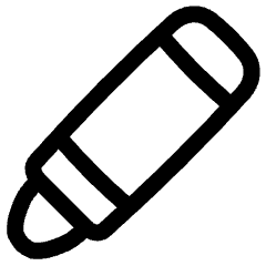 Crayon Diagonal Icon from Plump Line Set