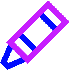 Crayon Diagonal Icon from Sharp Neon Set