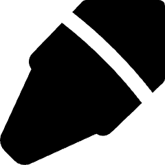 Crayon Tip Diagonal Icon from Flex Solid Set