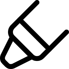 Crayon Tip Diagonal Icon from Core Line Set