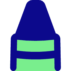 Crayon Tip Vertical Icon from Flex Pop Set