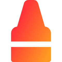 Crayon Tip Vertical Icon from Core Gradient Set