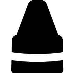 Crayon Tip Vertical Icon from Flex Solid Set