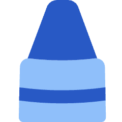 Crayon Tip Vertical Icon from Flex Flat Set