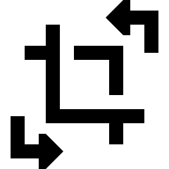 Crop And Rotate Icon from Sharp Solid Set