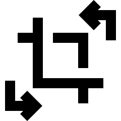 Crop And Rotate Icon from Sharp Line Set