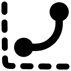 Curves Levels Graph Icon from Plump Solid Set