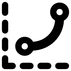 Curves Levels Graph Icon from Core Remix Set