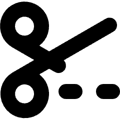 Cut Scissor Icon from Micro Solid Set