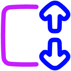 Dimension Vertical Icon from Plump Neon Set