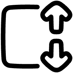 Dimension Vertical Icon from Plump Line Set