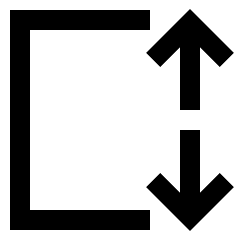 Dimension Vertical Icon from Sharp Line Set