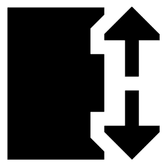 Dimension Vertical Icon from Sharp Solid Set