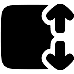 Dimension Vertical Icon from Plump Solid Set