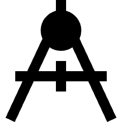 Drawing Compass Icon from Sharp Solid Set