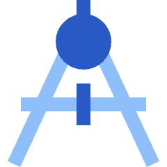 Drawing Compass Icon from Sharp Flat Set