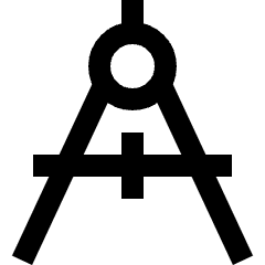 Drawing Compass Icon from Sharp Line Set