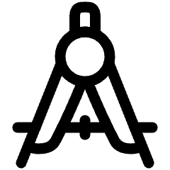 Drawing Compass Icon from Plump Line Set