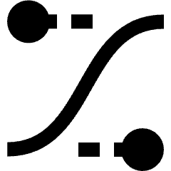 Ease In Out Icon from Sharp Solid Set